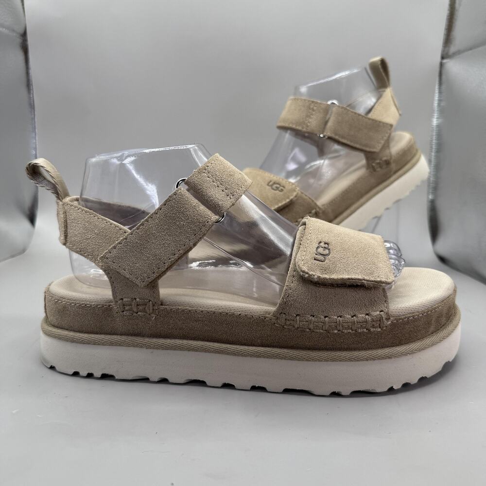 UGG Goldenstar Slingback Sandals Shoes Womens Size 8 Sand Suede 1117954